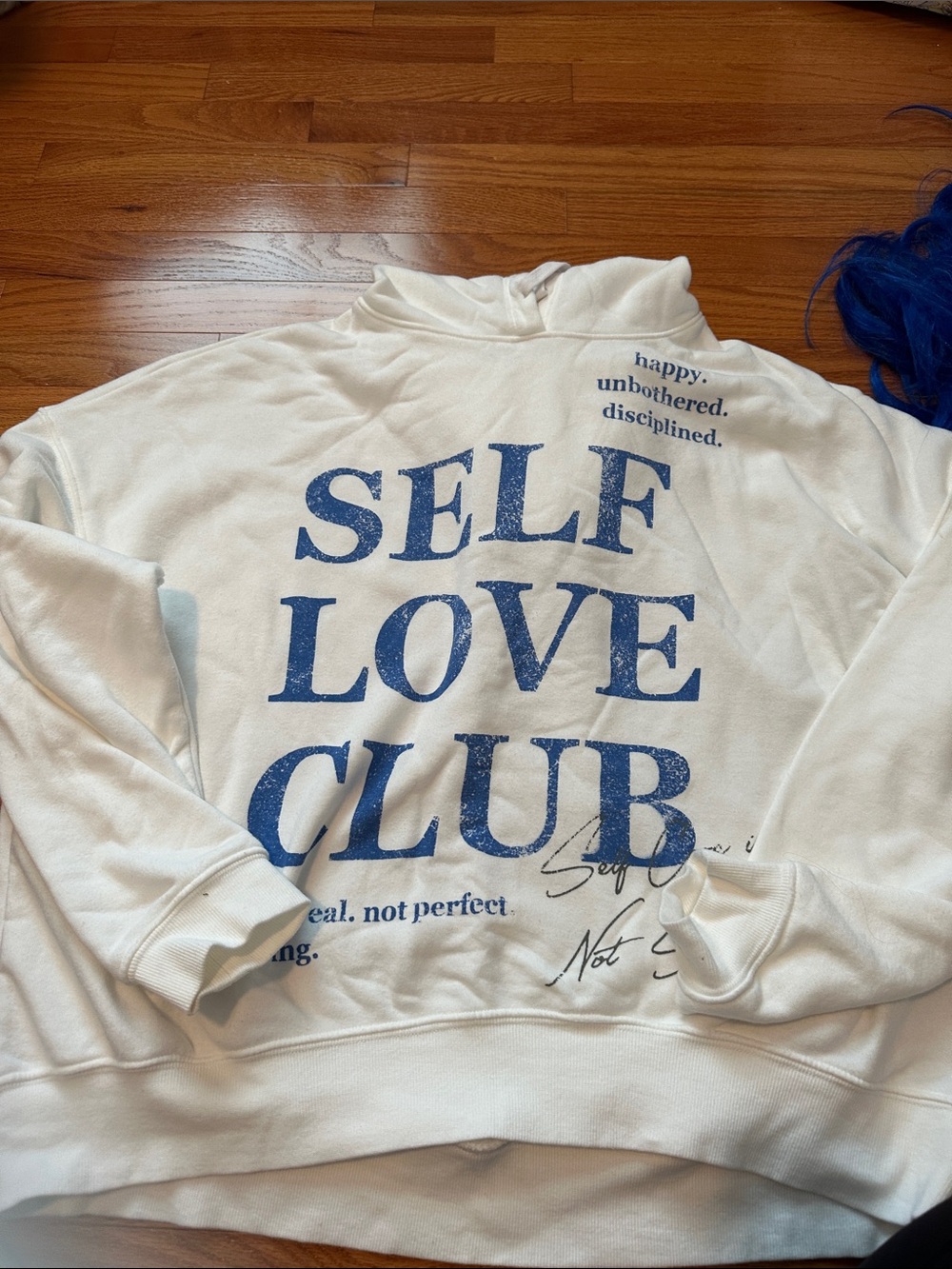 Self Love Club White Crewneck Sweatshirt